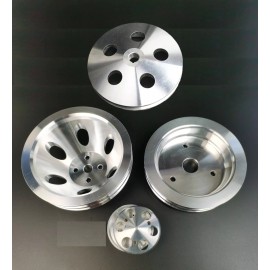 CNCRSR Big Block Chevy SWP Power Steering Water Pump Crankshaft Alternator Pulley Kit