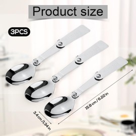 3pcs Folding Spoons for Thermos FUNTAINER Food Jar 16 Oz, Spoon Replacement Staninless Steel Foldable Spoon Folding Metal Spoon Metal Serving Spoon Compatible with Thermos FUNTAINER