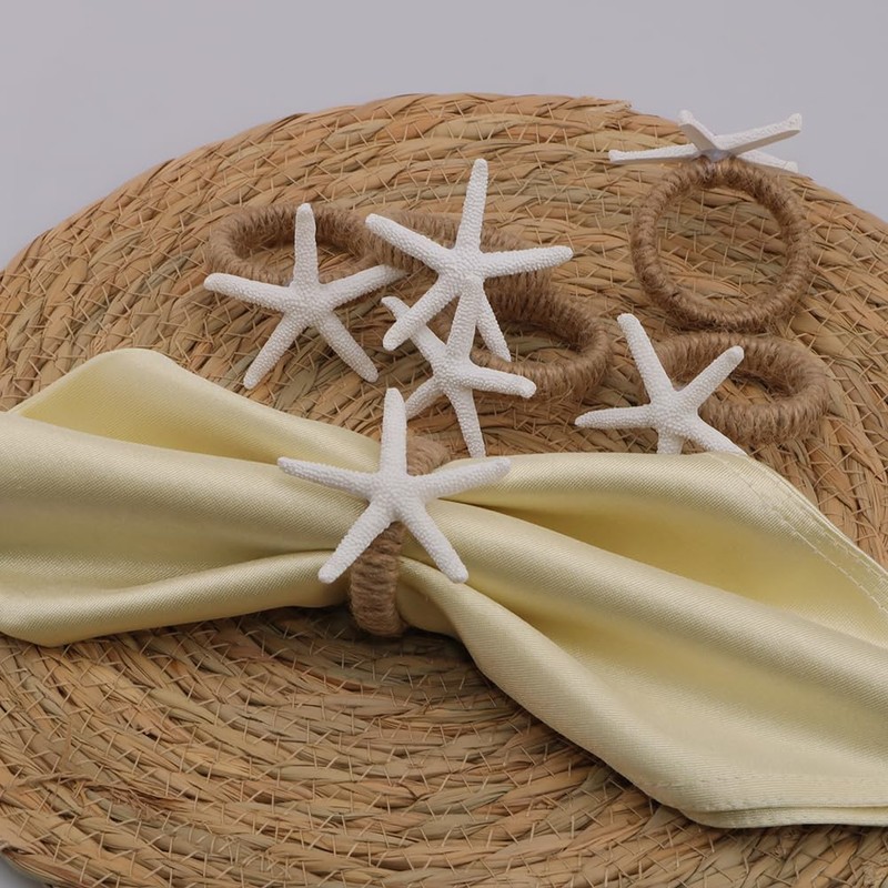 Starfish Napkin Rings, Set of 6 – Coastal Beach Table
