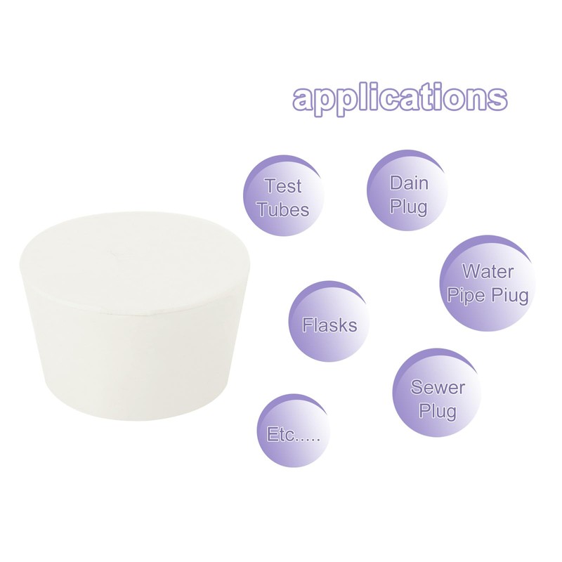sourcing map Rubber Tapered Plug 62mm to 75mm Solid Test