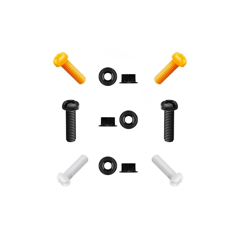 YUVA Car Number Plate Screws and Nuts Kit, 6 Sets