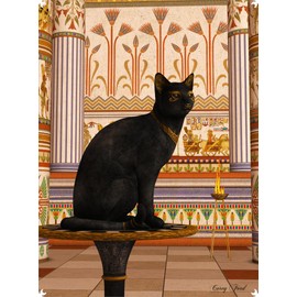 Bast, Goddess of The Home (475 Piece Wooden Jigsaw Puzzle). Made in The USA by Nautilus Puzzles