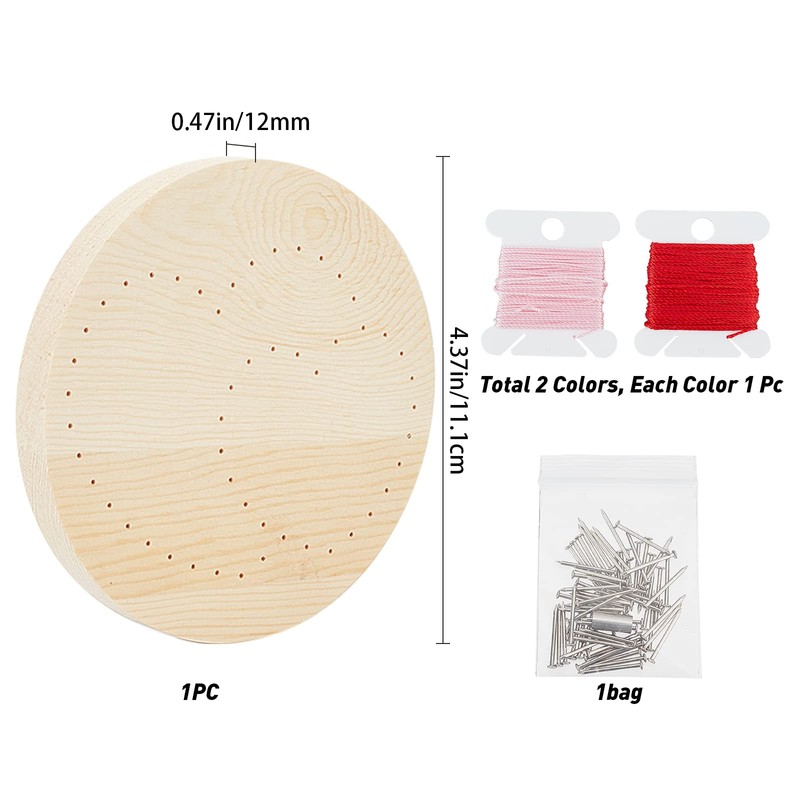 GORGECRAFT Heart String Art Kit, Craft Cupcake, All Necessary Accessories