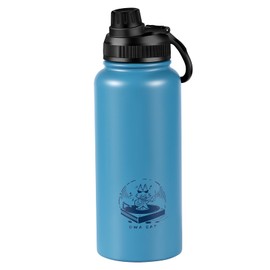 32 oz Insulated Water Bottle, Keep Cold 24H, Leak Proof Stainless Steel Water Bottle with Spout Lid
