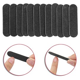JSRQT Juego de 100 mini limas de uñas de doble cara para mujeres y niñas, herramienta de manicura de grano 180/240 (negro)