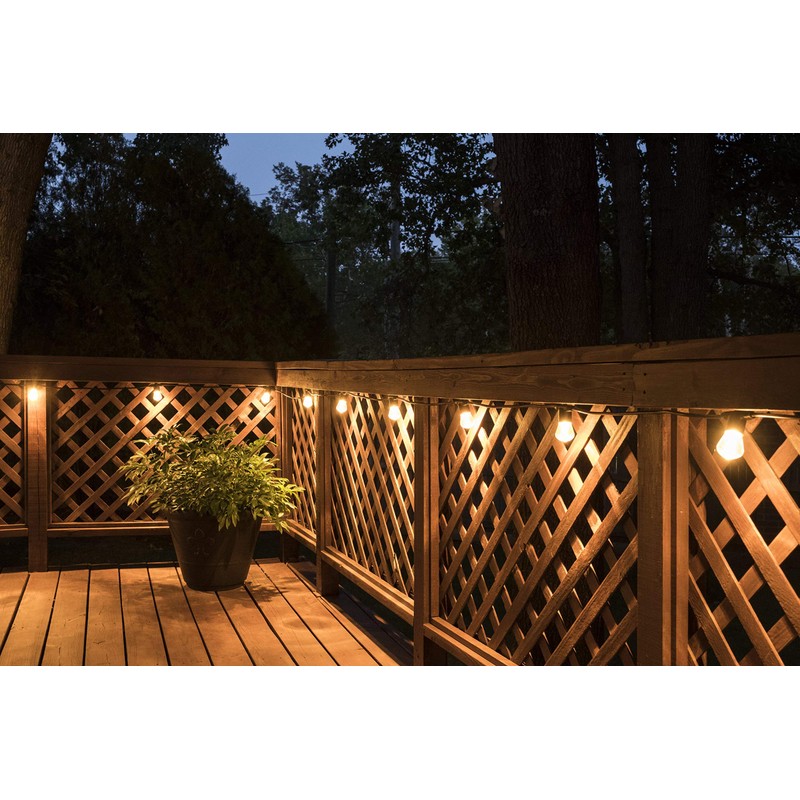Enbrighten LED Bistro Outdoor String Lights, 48ft, 24 Shatter Resistant