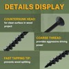LIONMAX Deck Screws 3 Inch, Wood Screws #10 x 3,