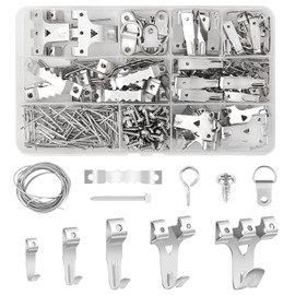 Pack of 282 Picture Hangers, Picture Hangers for Pictures, Hooks Wall for Picture Frames, Prong Hangers with Screws for Photos, Picture Frames for Home, Office, Wall Mounting, Painting