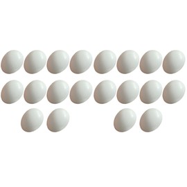 Warmhm Pack of 20 Simulation Bird Eggs 2.2 cm Small Artificial Easter Simulation Plastic Eggs Fake Bird Eggs Solid Plastic Bird Breeding Stand Fake Bird Egg Decoration