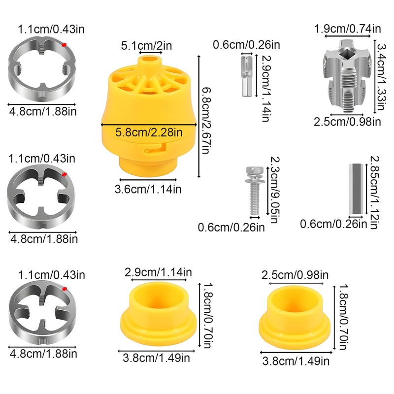 ZITUZY PVC Pipe Threader Kit, PVC Thread Maker Tool, Pvc