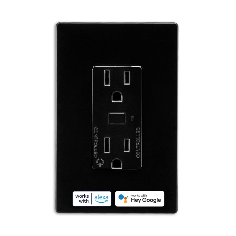 Eaton Wi-Fi Smart Receptacle, Works with Hey Google and Alexa,