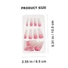 OHPHCALL Long Artificial Nails 24pcs Ballerina Style Press on Nails