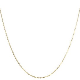 2mm 18K gold plated on solid sterling silver 925 Italian BELCHER rolo cable round link marine chain necklace bracelet anklet with spring ring clasp - inch 24"/60cm