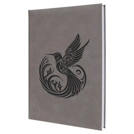 Graceful Hummingbird Notebook Intricate Laser Engraved Floral Motif Journal Perfect for Nature Observations and Thoughts