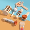 Kingbar 7-Piece Baby Musical Instruments Set, Montessori Percussion Instruments, Rainmaker,