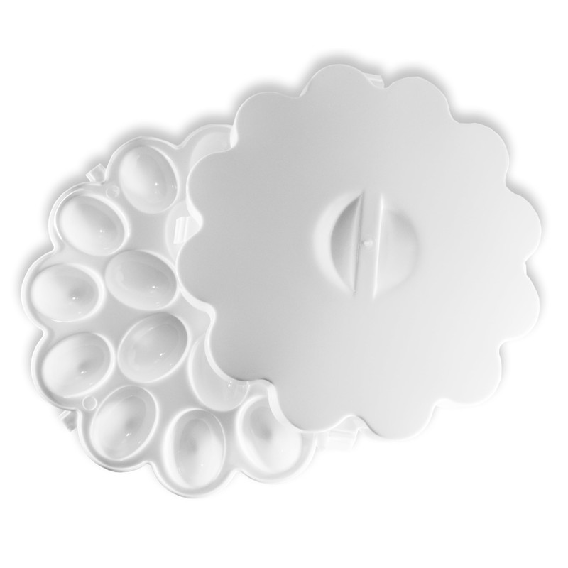 Kitchen Basics 10.5" Egg Carrier with Lid, Holds 18 Eggs