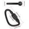 Combination Locks, 4-Digit Heavy Duty Carabiner Clips, D-Shaped Code Combo