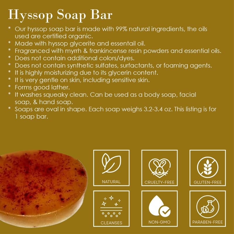 BIBLE N Beautyoils Cleanse Me With Hyssop Natural Soap Bar,