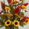 Unbranded Set of 2 Artificial Mini Sunflowers with Mixed Foliage
