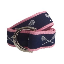 Navy Lacrosse D-Ring Belt Brass D-Ring 34 Royal Blue