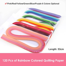 Quilling Paper Strips, Paper Quilling Strips, Paper Quilling Set, Quilling Art Strips, 720 Pieces Paper Quilling Set, for DIY Paper Crafts, Paper Flower Making, 6 Colours, 530 x 3 mm