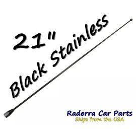 Raderra 21" Black Stainless AM FM Antenna Mast FITS: 2017-2025 Ford F350 Super Duty