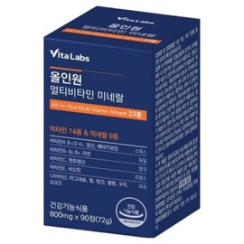 VitaLabs All-in-One Multivitamin Mineral 90 Tablets (1) / VitaLabs 올인원 멀티비타민 미네랄 90정 1개