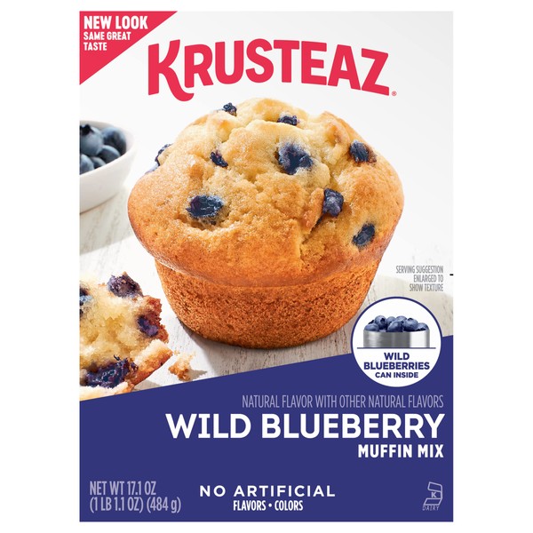 Krusteaz Wild Blueberry Muffin Mix, 17.1 OZ (Pack of 12)