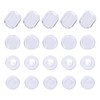 Maxdot 100 Pieces 4 Size Earring Back Pads Clear Silicone