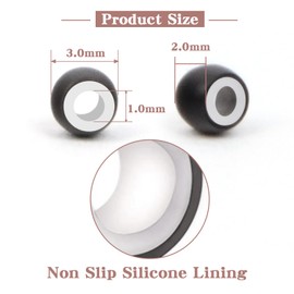 Vlasy 100Pcs Nano Ring Beads Silicone Lined Beads for Nano Ring Human Hair Extensions 5 Color Optional (Dark Brown)