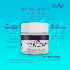 Crema de Noche Ser Más con Ácido Hialurónico e Hipoalergénica                                                                                         