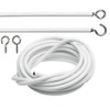 CfoPiryx White Curtain Wire Hanging Cord with Self-Adhesive Hook and