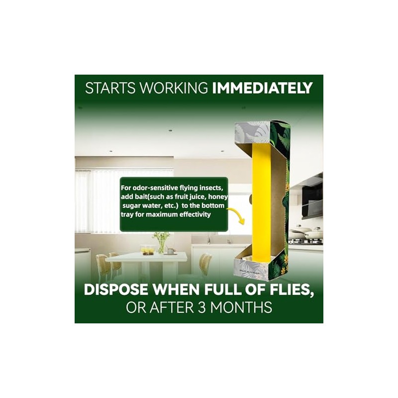 Gideal 2-Pack Yellow Sticky Fly Traps Pest Control for Indoor/Outdoor