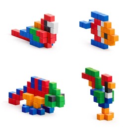 UD_PIXIO Bright Animals - 90 Magnetic Blocks in 6 Colors + Free App