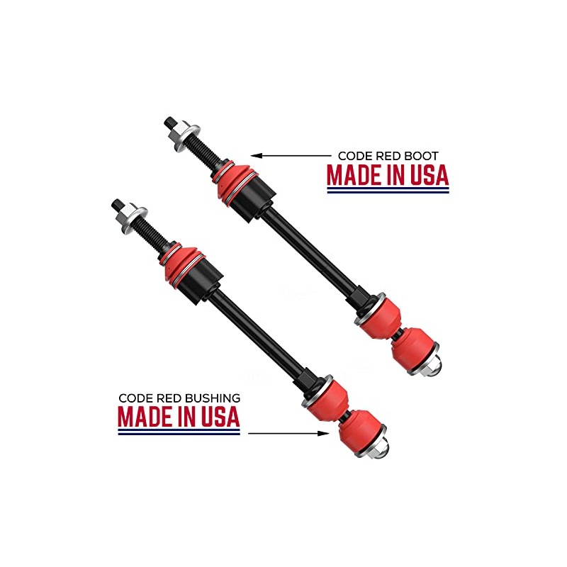 4 PC Front Sway Bar Link Kit + Front CODE