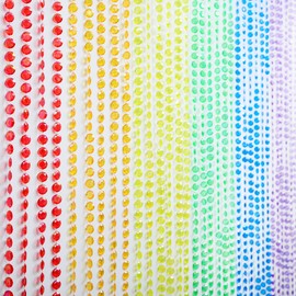 FlavorThings 3FTX6FT Colorful Diamond Cut Crystal Beaded Curtain for Doorway Room Closet Divider Party Wedding Kids Bedroom Decorations,Diamond Cut Bead Curtain (Rainbow)