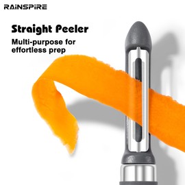 Rainspire 3-Piece Peeler Set, Premium Swivel Vegetable Peeler, Kitchen Gadgets Apple Peeler Potato Peeler Veggie Peeler Fruit Peeler, Dishwasher Safe Kitchen Accessories, Grey