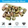 Moicstiy - 50 piezas de insertos roscados de 1/4 "-20
