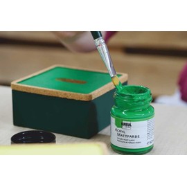 KREUL 75220 Acrylic Matt Paint, Black in 20 ml Glass, Creamy Opaque, Quick-Drying Water-Based Paint, Suitable for Many Different Surfaces