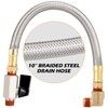 Hromee Extended Tank Drain Assembly Kit with 10 Inch Braided