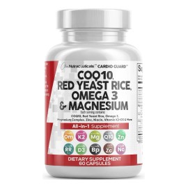 Coq10 Omega 3 K2 D3 Todoenuno Apoyo Corazón Huesos Sanos 60 Sabor Sin Sabor