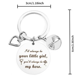 Cidenbio Fathers Day Dad Gifts from Daughter, Keyring Dad Gift, Dad Birthday Gifts from Daughter, Daddy Gifts Father Gifts, Keychain Dad Presents for Birthday Fathers Day Christmas Valentines Day