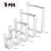 Generic 5 Pcs Rectangle Cookie Cutter Set, Stainless Steel, Rectangle