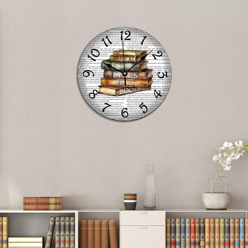ArogGeld Lived A Thousand Lives Read Books Clock Library Decor