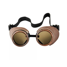 Unbranded Brown Leather Steampunk Burningman Motorcycle Flying Goggle Vintage Pilot Biker