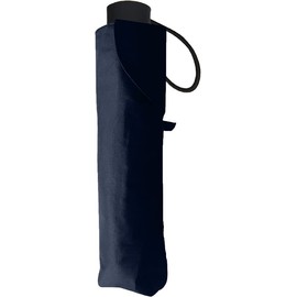 Nakatani 423-022 Gentleman's Folding Umbrella, Windproof, Navy, Plain Size, Hand Opening, 25.6 inches (65 cm), Big Size