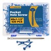 Pocket Hole Screws 1-1/2", TOPMALLEX 620 PCS Blue Coated Exterior