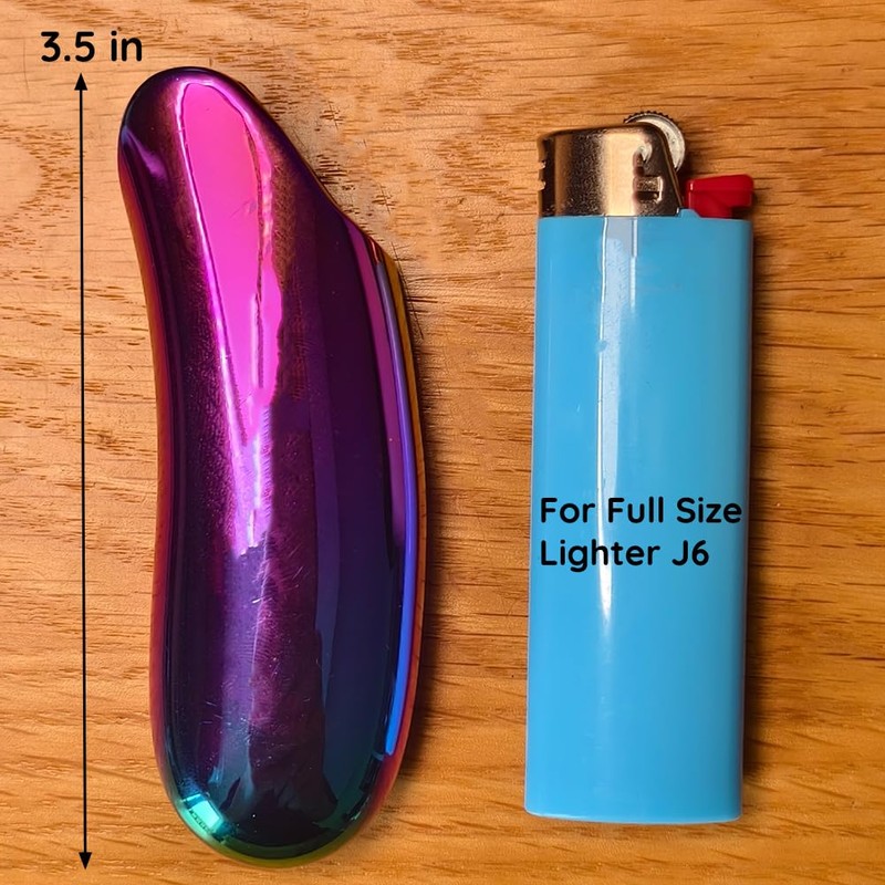 Metal Curve Lighter Case for BIC Full Size Lighter J6,