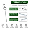 Zookpr Half Moon Elevator Door Keys for Westinghouse Schindler Elevator