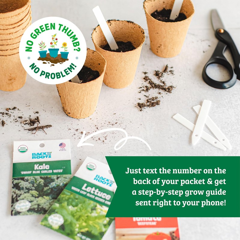 Back to the Roots Organic Vegetable Seeds Variety (5-Pack)